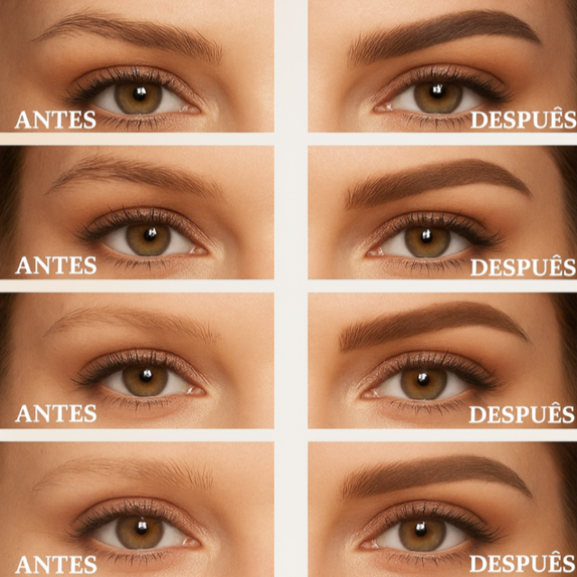 BellezaDeMirada – Lápiz de Cejas 4 Puntas | Efecto Microblading BellezaDeMirada